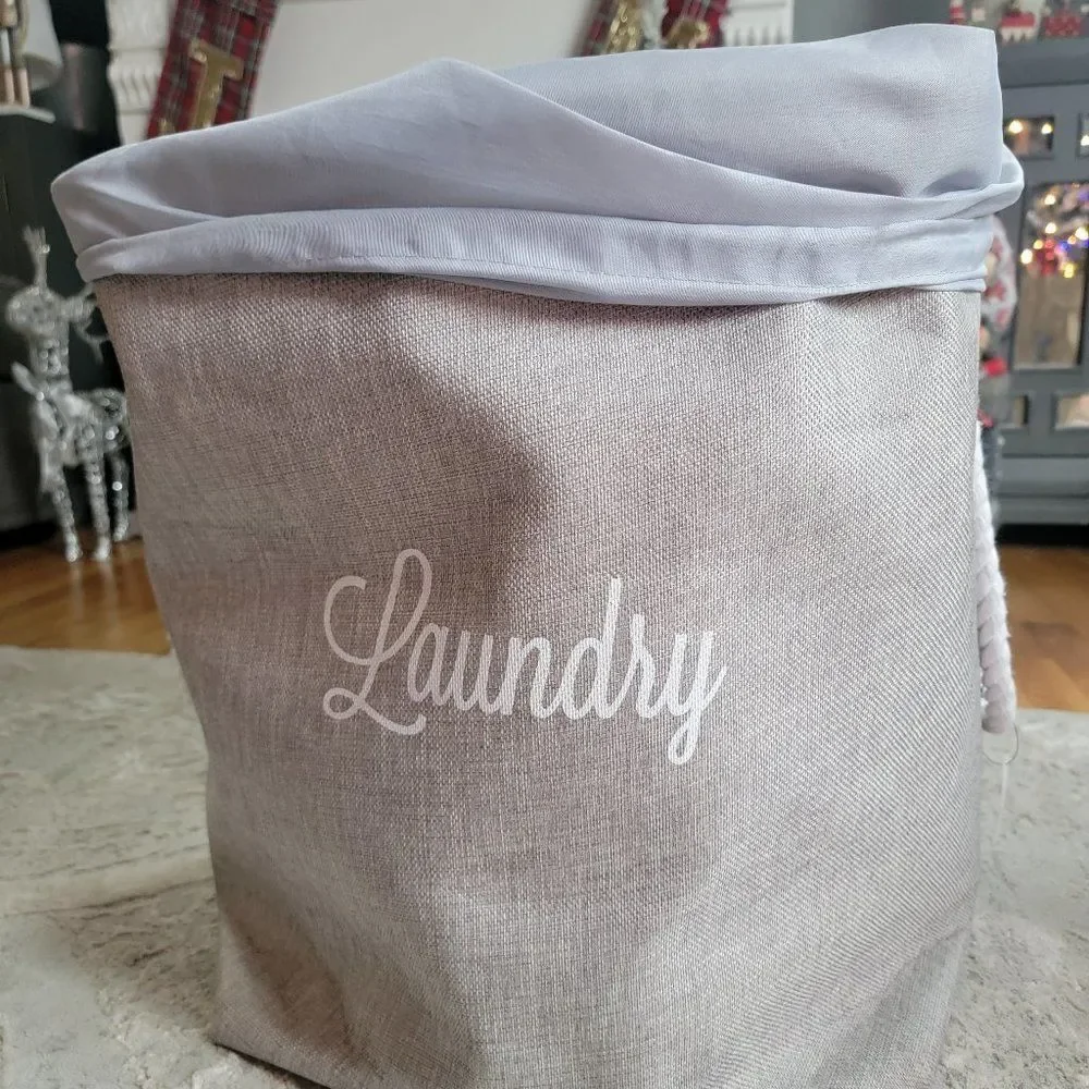 Fabric Laundry Hamper Storage Bag Pop up Collapsible Bin Basket with Rop…